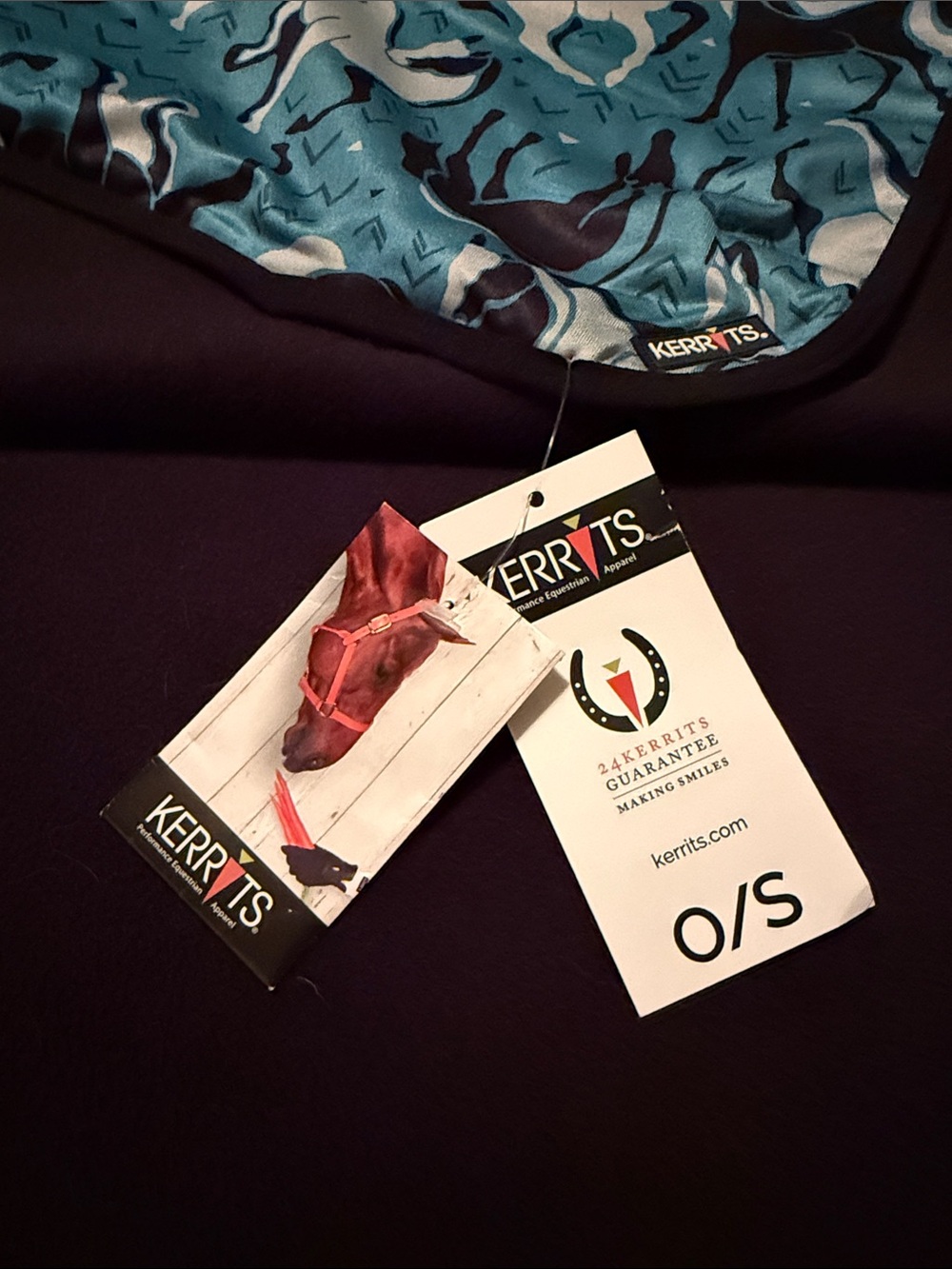 Kerrits Teal & Navy Reversible Equestrian Scarf